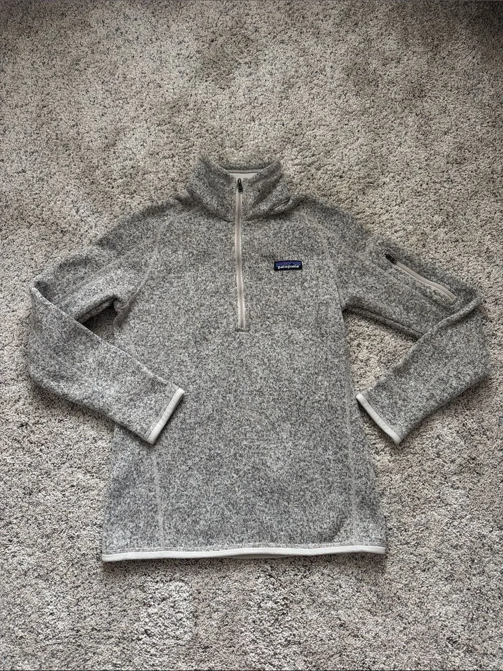 Patagonia Women’s Better sweater Beige Gray Half-Zip Fleece Pullover